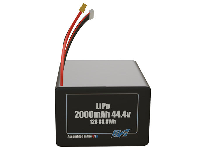 LiPo 2000mAh 12S 44.4v Battery Pack