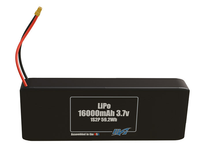 LiPo 16000mAh 1S2P 3.7v Battery Pack