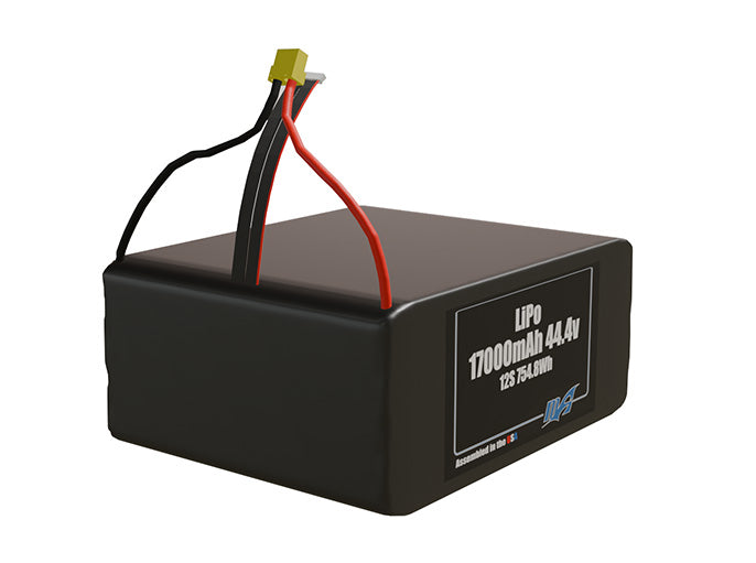 LiPo 17000mAh 12S 44.4v Battery Pack