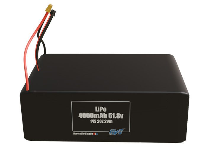 LiPo 4000mAh 14S 51.8v Battery Pack