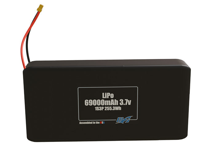 LiPo 69000mAh 1S3P 3.7v Battery Pack