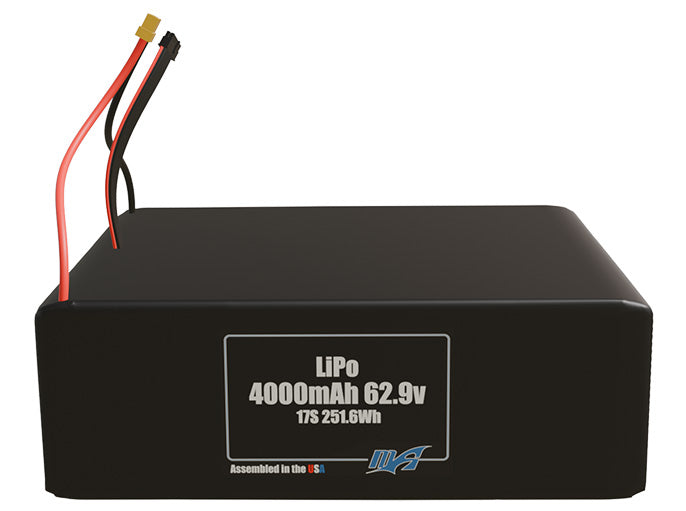 LiPo 4000mAh 17S 62.9v Battery Pack