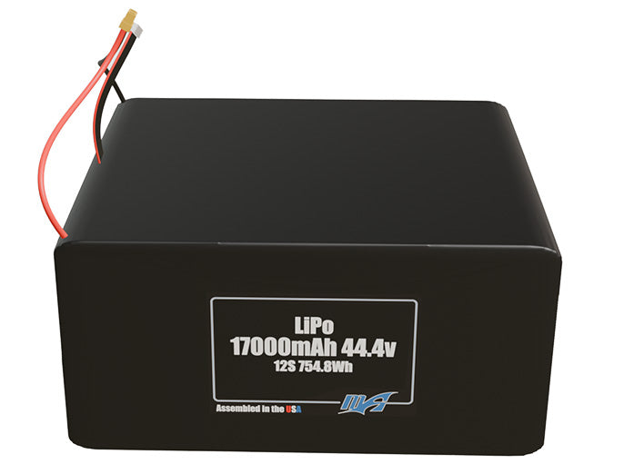 LiPo 17000mAh 12S 44.4v Battery Pack
