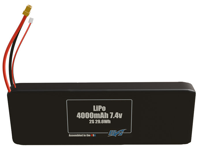 LiPo 4000mAh 2S 7.4v Battery Pack