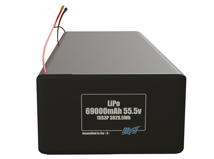 LiPo 69000mAh 15S3P 55.5v Battery Pack