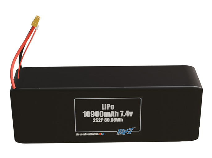 LiPo 10900mAh 2S2P 7.4v Battery Pack