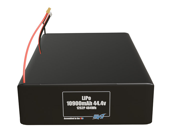 LiPo 10900mAh 12S2P 44.4v Battery Pack