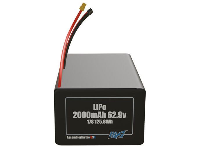 LiPo 2000mAh 17S 62.9v Battery Pack