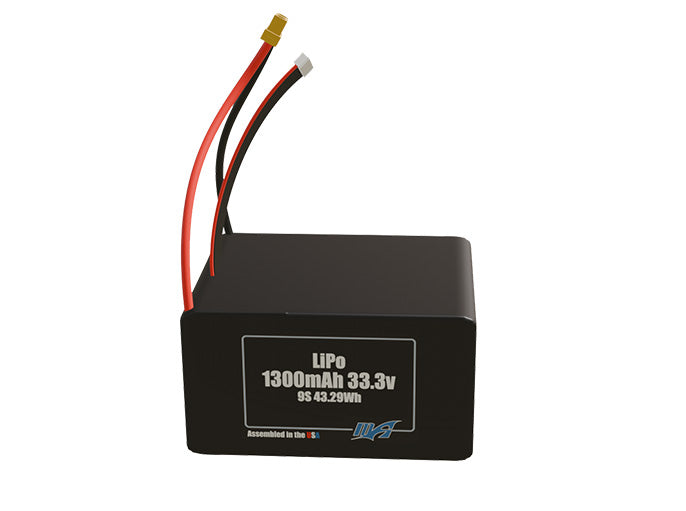 LiPo 1300mAh 9S 33.3v Battery Pack