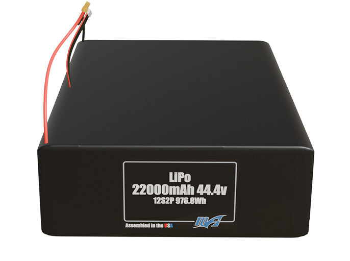 LiPo 22000mAh 12S2P 44.4v Battery Pack