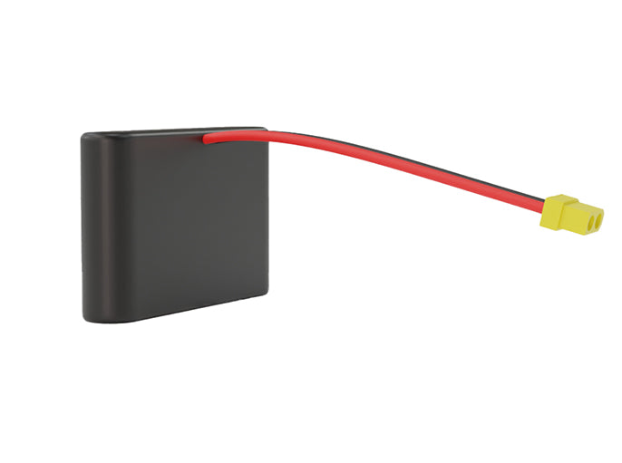 Angled product render of the 30000mAh 6-cell Lithium-ion pack. A lightweight energy source for UAV, drone, and robotic builds.