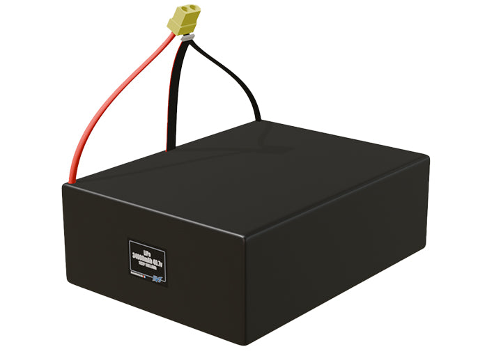 Angled product render of the 34000mAh 22-cell LiPo pack. A lightweight energy source for UAV, drone, and robotic builds.
