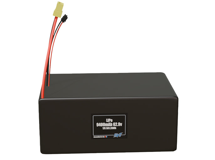LiPo 9400mAh 17S 62.9v Battery Pack