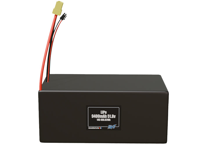 LiPo 9400mAh 14S 51.8v Battery Pack