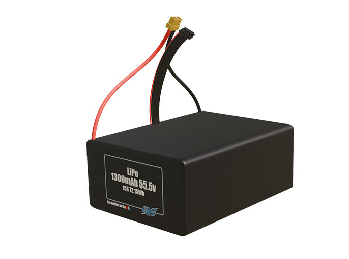 LiPo 1300mAh 15S 55.5v Battery Pack