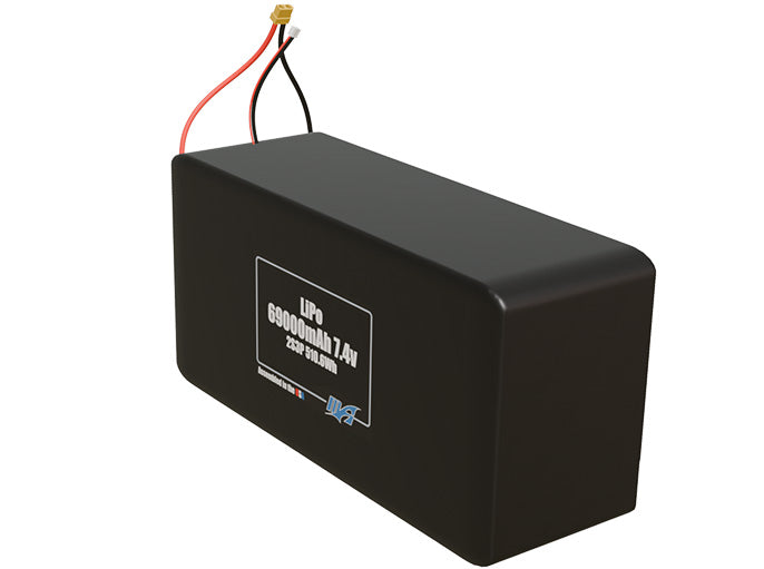 LiPo 69000mAh 2S3P 7.4v Battery Pack