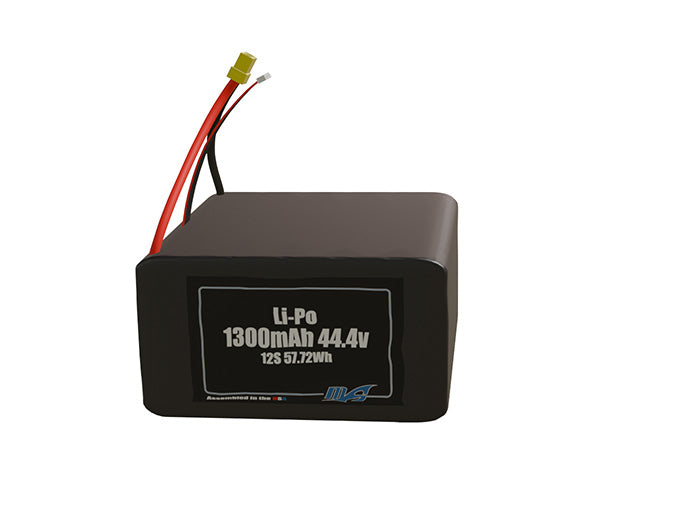 LiPo 1300mAh 12S 44.4v Battery Pack