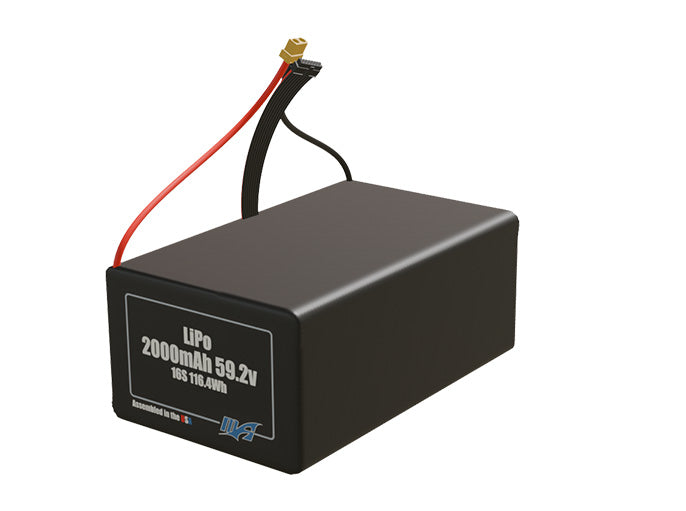 LiPo 2000mAh 16S 59.2v Battery Pack
