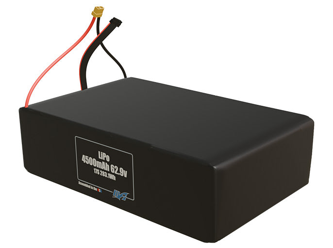 LiPo 4500mAh 17S 62.9v Battery Pack