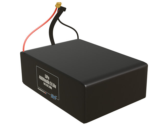 LiPo 4000mAh 14S 51.8v Battery Pack