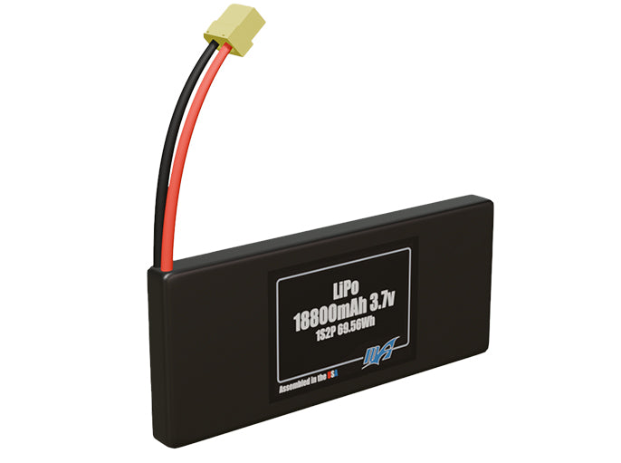 LiPo 18800mAh 1S2P 3.7v Battery Pack