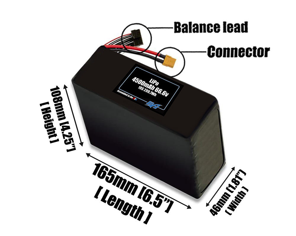 LiPo 4500mAh 18S 66.6v Battery Pack