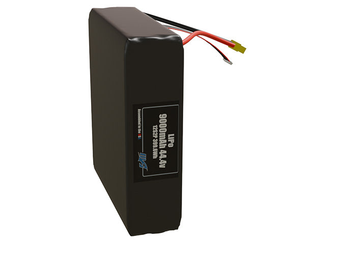 LiPo 9000mAh 12S2P 44.4v Battery Pack