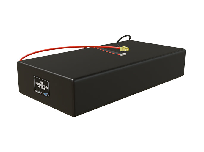 Angled product render of the 51000mAh 24-cell LiPo pack. A lightweight energy source for UAV, drone, and robotic builds.