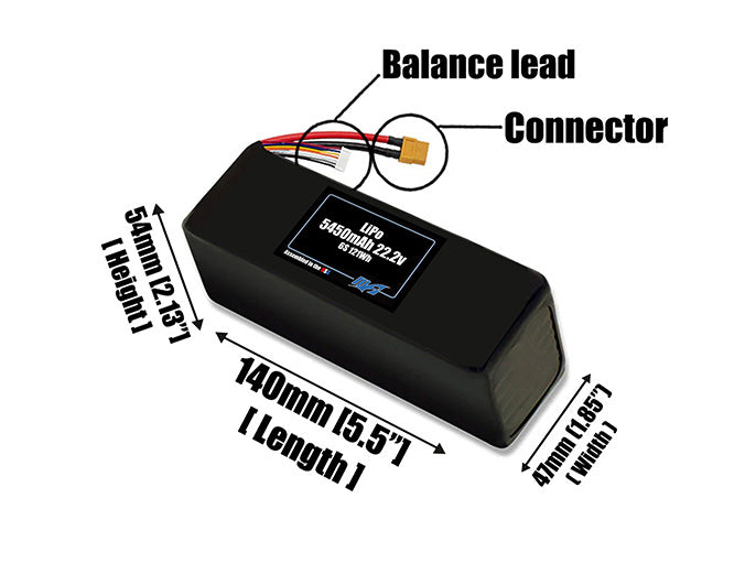 LiPo 5450mAh 6S 22.2v Battery Pack