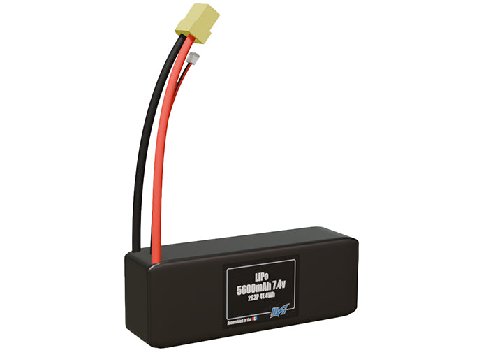 LiPo 5600mAh 2S2P 7.4v Battery Pack