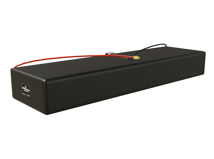 Angled product render of the 69000mAh 45-cell LiPo pack. A lightweight energy source for UAV, drone, and robotic builds.
