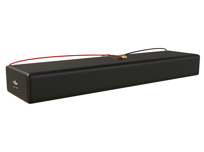 Angled product render of the 69000mAh 54-cell LiPo pack. A lightweight energy source for UAV, drone, and robotic builds.