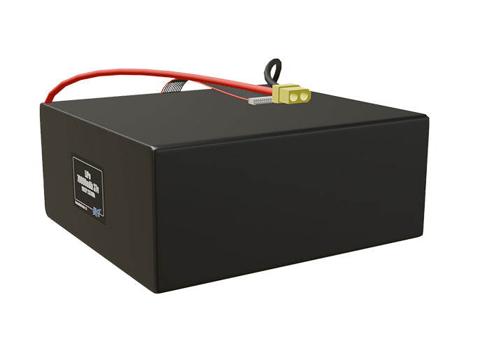 Angled product render of the 70000mAh 20-cell LiPo pack. A lightweight energy source for UAV, drone, and robotic builds.
