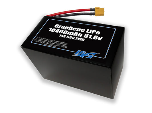 A MaxAmps Graphene LiPo 10400mAh 14S 2P 51.8 volt SBS battery pack