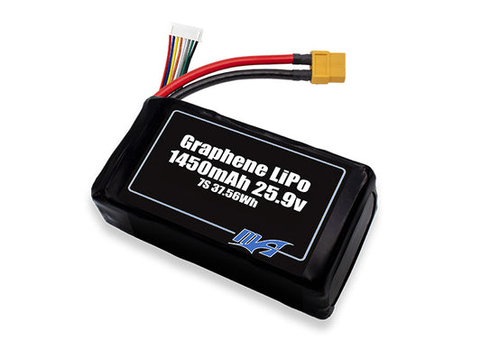 A MaxAmps Graphene LiPo 1450mAh 7S 25.9 volt battery pack