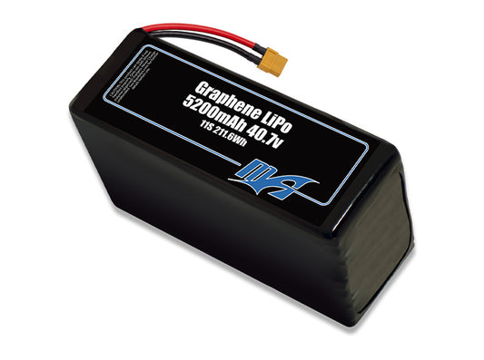 A MaxAmps Graphene LiPo 5200mAh 11S 40.7 volt battery pack