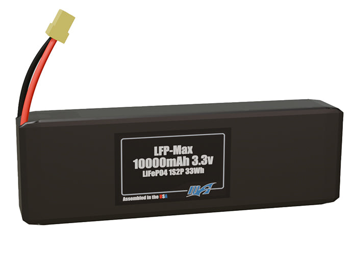 LFP-Max LiFePO4 10000 1S2P 3.3v Battery Pack