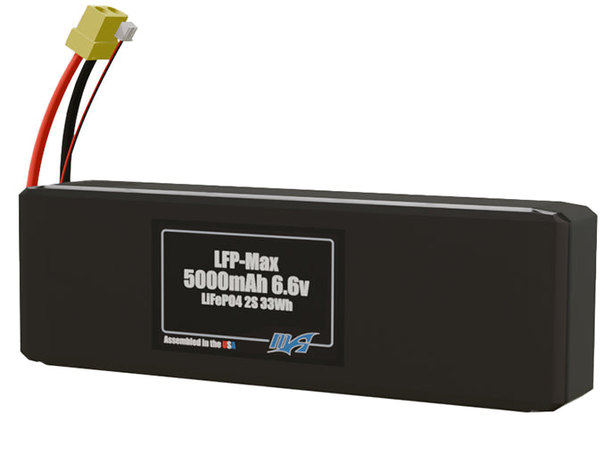 LFP-Max LiFePO4 5000 2S 6.6v Battery Pack