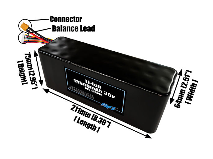 Li-ion 13500mAh 10S3P 36v Battery Pack