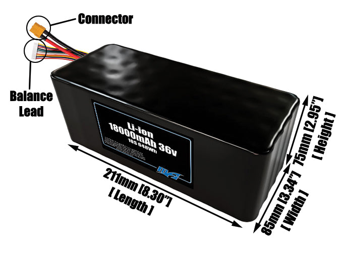 Li-ion 18000mAh 10S4P 36v Battery Pack