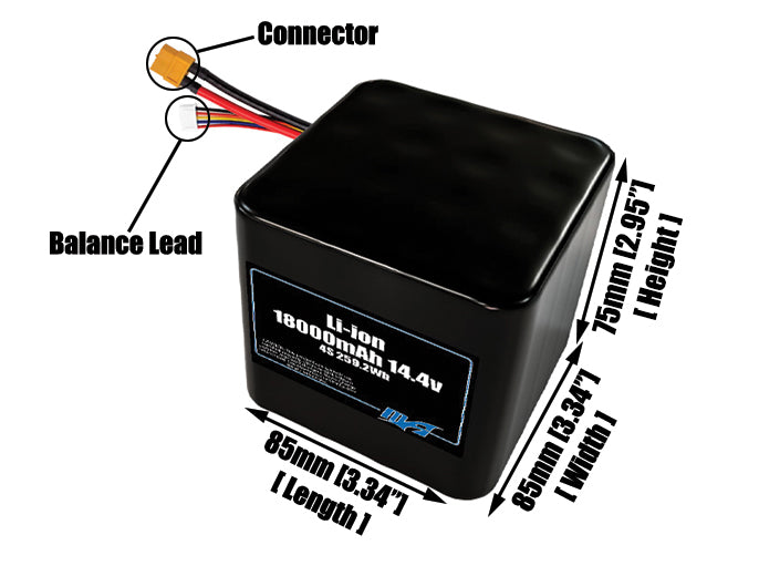 Li-ion 18000mAh 4S4P 14.4v Battery Pack