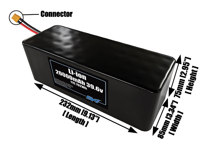 Li-ion 20000mAh 11S4P 39.6v Battery Pack