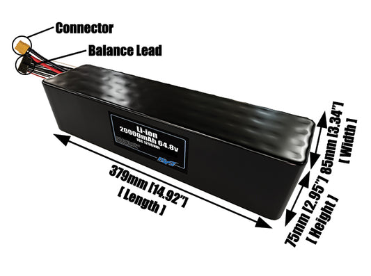 Li-ion 20000mAh 18S4P 64.8v Battery Pack
