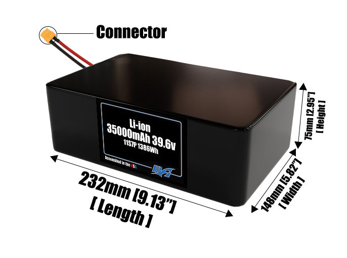 Li-ion 35000mAh 11S7P 39.6v Battery Pack
