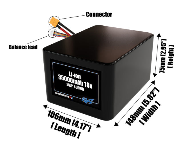 Li-ion 35000mAh 5s7p 18v Battery Pack