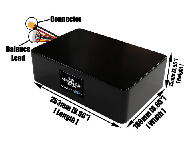 Li-ion 40000mAh 12S8P 43.2v