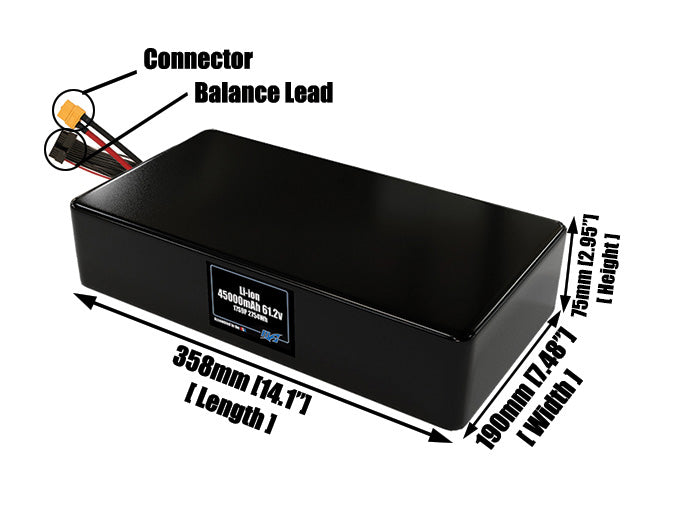 Li-ion 45000mAh 17S9P 61.2v