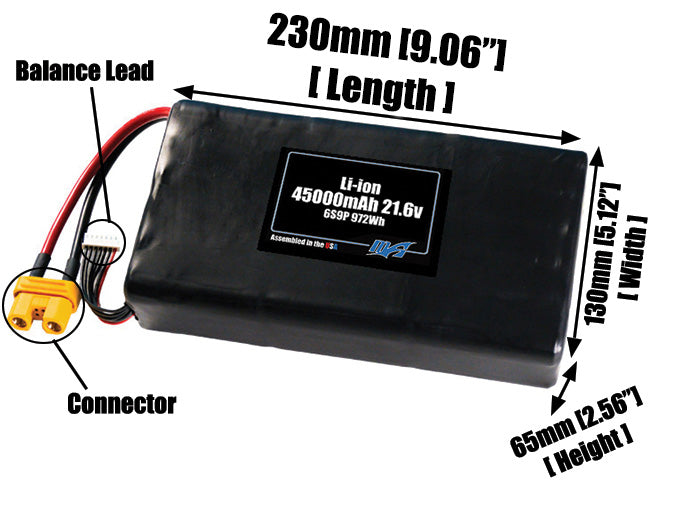 Li-ion 45000mAh 6S9P 21.6v