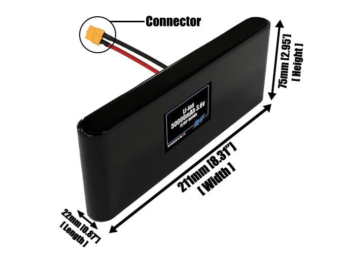 Li-ion 50000mAh 1S10P 3.6v Battery Pack