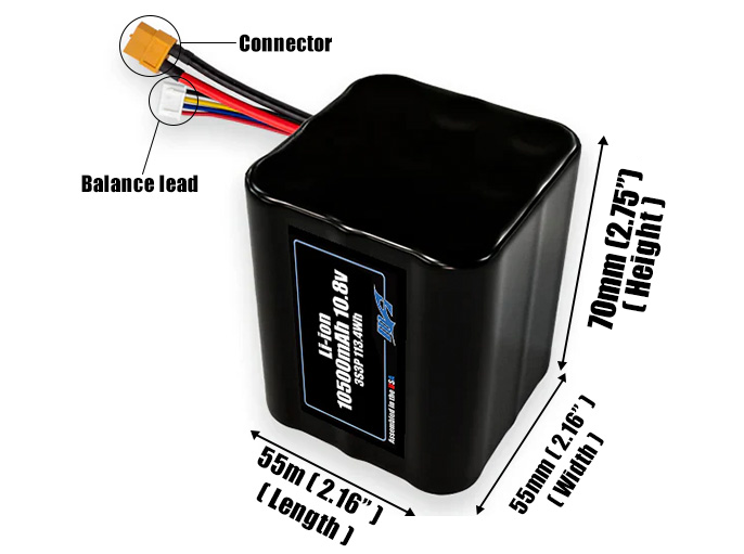 Li-ion 10500mAh 3S3P 10.8v Battery Pack